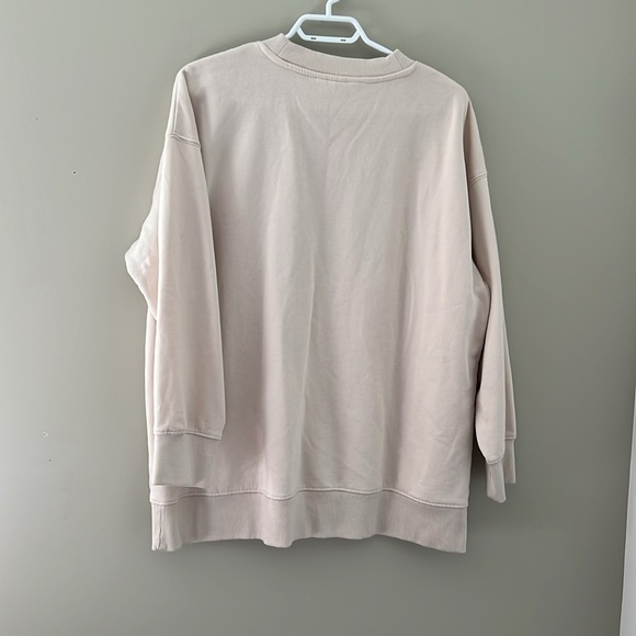 H&M Cream Crew Neck Sweater Casual Cotton Blend - Picture 2 of 5